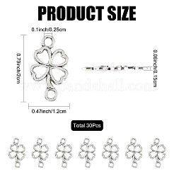 30 breloque connecteur trèfle en alliage de style tibétain&nbsp;TIBE-FS0003-31