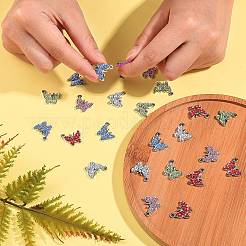 25pcs 5 Farben Zinklegierung Schmetterling Charms&nbsp;ENAM-SZ0001-81