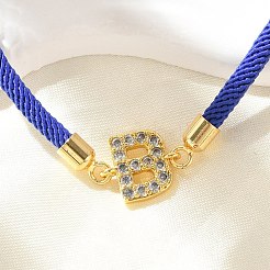 Bracelets réglables en nylon&nbsp;BJEW-C096-01G-02