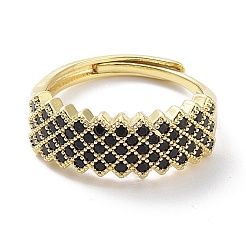 Micro ottone spianare anelli zirconi&nbsp;RJEW-E077-04G