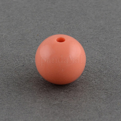 Massiv stämmig Kaugummi Acryl Ball Perlen&nbsp;SACR-R835-6mm-M