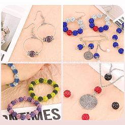 30 Stück 10 Farben Polymer Clay Strass & 70 Stück 10 Farben Messing Strass Abstandsperlen Zubehörse Kits&nbsp;DIY-FS0010-52
