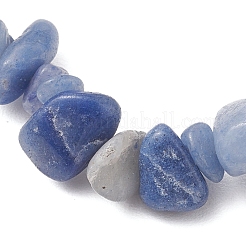 Gefärbte und erhitzte Stretch-Armbänder mit natürlichen blauen Aventurin-Chip-Perlen für Männer und Frauen&nbsp;BJEW-JB12089-02
