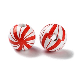 Perles européennes en bois imprimées&nbsp;WOOD-Z002-13D