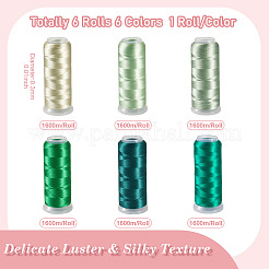 6 Rolle 6 Farben Velours-Häkelgarn&nbsp;AJEW-TA0002-76
