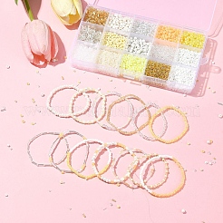 DIY-Kits zur Herstellung von Armbändern aus runden Glasperlen&nbsp;SEED-FS0001-34