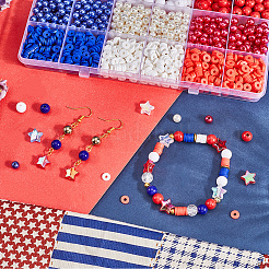Kits de diy para encontrar joyas con temática del Día de la Independencia&nbsp;DIY-SP0002-75