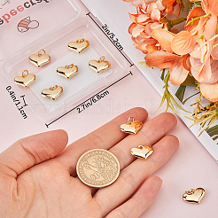 Charms in ottone placcato in cremagliera 10 pz&nbsp;KK-BBC0014-27G