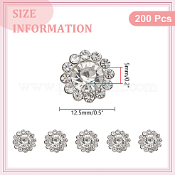 200 Stück Eisenglas-Blumenschnallen&nbsp;IFIN-ME0001-31