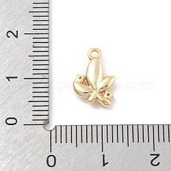 Pendentifs avec zircon cubiques à micro-pavés en laiton&nbsp;KK-D283-12G