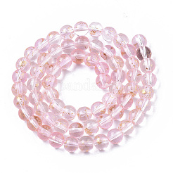 Chapelets de perles en verre peinte par pulvérisation transparent&nbsp;X-GLAA-N035-03B-B06