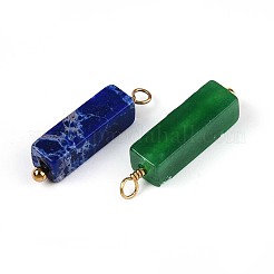 Natürliche Tigerauge & Amethyst & Amazonit & grüner Aventurin & synthetischer Regalit-Quader-Anhänger&nbsp;STAS-N110-18G