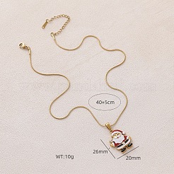 Weihnachtsmann-Anhänger aus rotem Emaille aus Edelstahl 304&nbsp;RP2300