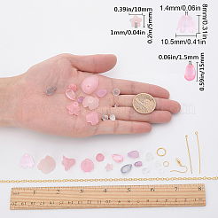 Kits de fabrication de boucles d'oreilles roses à faire soi-même&nbsp;DIY-SC0001-32