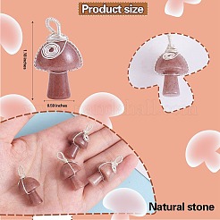 Pendenti di quarzo naturale di fragola&nbsp;PALLOY-SW0004-02