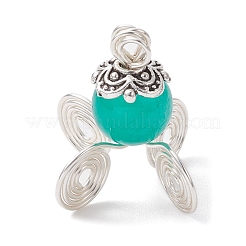 Pendentifs en perles de verre imitation jade&nbsp;PALLOY-JF02378