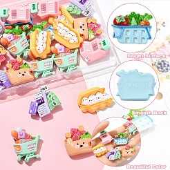 24 Stück 6 Stile Supermarkt Thema opak Harz Decoden Cabochons Sets&nbsp;RESI-YW0004-06
