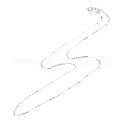 Colliers à chaîne en argent sterling plaqué rhodium anti-ternissement 925&nbsp;NJEW-N0048-46-16