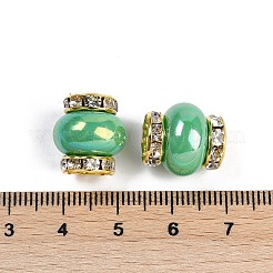 Perline in resina con rondelle di strass in ottone&nbsp;KK-H490-05G-06