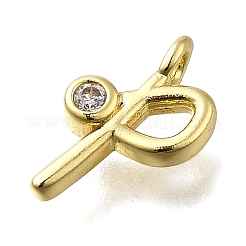 Pendentifs avec zircon cubiques à micro-pavés en laiton&nbsp;KK-B132-12G-P