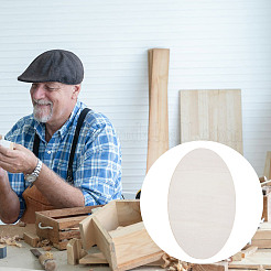 Unbehandelte ovale Holzstücke Bastelbedarf&nbsp;WOCR-WH0816-001