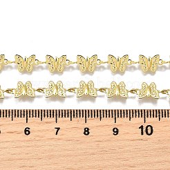 Messing-Schmetterlings-Gliederketten&nbsp;NJEW-M108-15G