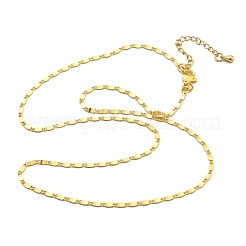 Collares de cadena de eslabones ovalados de latón para mujer&nbsp;NJEW-D302-26G