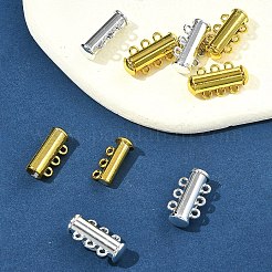 8 Satz 2 Farben 3-strängige Messing-Magnetschiebeverschlüsse&nbsp;KK-FS0001-60