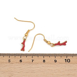 Ocean Serie 304 Edelstahl Emaille Ohrhänger&nbsp;LS-EJEW-K017-01G-G