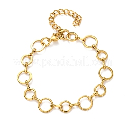 Bracelets à maillons ronds en acier inoxydable 304 pour femmes&nbsp;BJEW-F536-01G