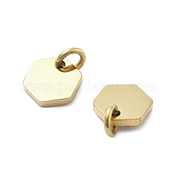Geometrische Figur Stil 304 Edelstahl Prägung Blank Tag Charms&nbsp;STAS-D302-03E