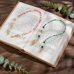 2 marque-page à perles en verre&nbsp;HJEW-NB00351