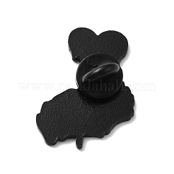 Mano teschio con spille smaltate a cuore&nbsp;JEWB-G013-A02