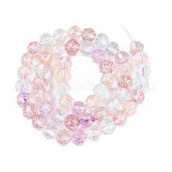 Trasparente perle di vetro crackle fili&nbsp;GLAA-Q115-03A
