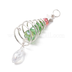 Weihnachtsmotiv große Anhänger aus Kupferdrahtglas&nbsp;PALLOY-JF02857-03