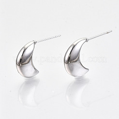 Pendientes de medio aro de latón&nbsp;KK-R117-035P-NF