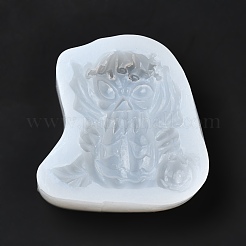 Mini stampi per statue in silicone per uso alimentare con teschio e zucca di Halloween fai da te&nbsp;DIY-G054-C03