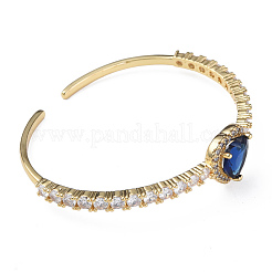 Zirkonia-Herz mit offenem Armreif&nbsp;BJEW-N012-031B