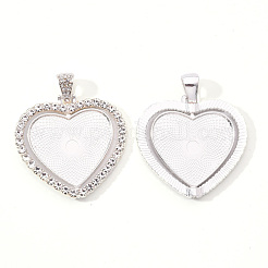 Aluminium-Anhänger Fassungen für Cabochons&nbsp;X-PALLOY-S107-004S-RS
