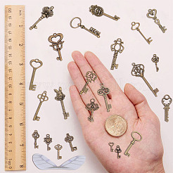Kit fai da te per realizzare un braccialetto con ciondolo a forma di chiave scheletrica e ala&nbsp;DIY-SC0017-43