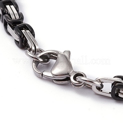 Bracciali a catena bizantina in acciaio inox 304 con placcatura sotto vuoto in pvd&nbsp;BJEW-I295-02A-EBP