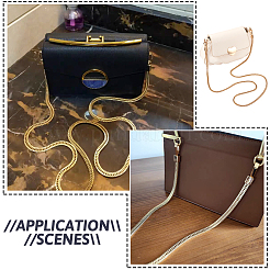3 pz 3 stili di cinghie per borsa a catena piatta a serpente in ferro&nbsp;FIND-BT0001-26
