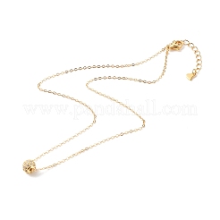 Collier pendentif en laiton zircon cubique micro pavé&nbsp;NJEW-JN03532-01