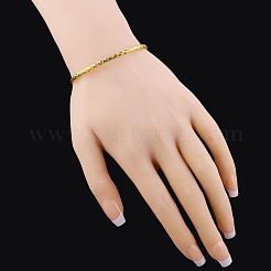 Perfektes Design echte 18 Karat vergoldete Messing Drehmoment Manschette Armreif&nbsp;BJEW-EE0001-05