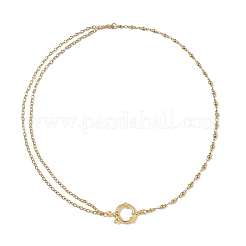 Collares de cadena mixta de acero inoxidable 304 para mujeres y hombres.&nbsp;NJEW-JN06036