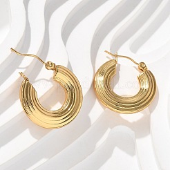 Pendientes de aro de acero inoxidable 304 para mujer&nbsp;EJEW-L296-041G