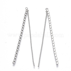 Gros pendentifs de chaîne de tasse en laiton avec strass&nbsp;KK-R129-06P