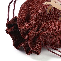Aufbewahrungsbeutel aus Jutegewebe mit Weihnachtsmotiv&nbsp;ABAG-F010-01B-01