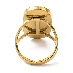 Anelli ovali in acciaio inossidabile 304 smaltati aperti per le donne&nbsp;RJEW-F166-25G-02