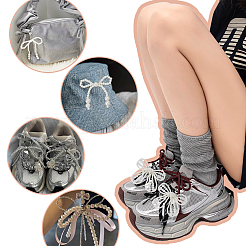 2 Paar 2 Stile Bowknot Harz Perlen Schuhe Charms&nbsp;FIND-FG0004-23
